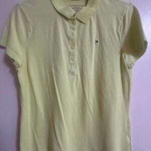 Tommy Hilfiger Women's Light Yellow Button Down Shirt